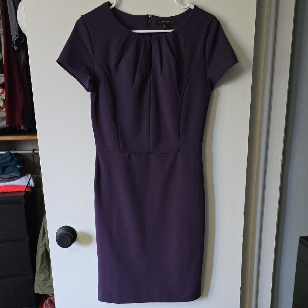 Banana Republic Deep Purple Midi Dress